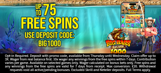 Up to 75 Free Spins