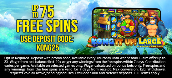 Up to 75 Free Spins